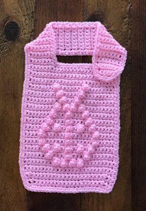 Baby Bib with Bobble Stitch Ladybug