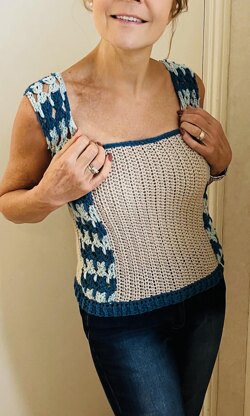 PURRRFECT CATSTITCH TOP