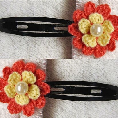 Hair-grip 17 – Peach flower 4