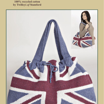 Knitted Union Flag Bag in Twilleys Freedom Echo DK - 9167
