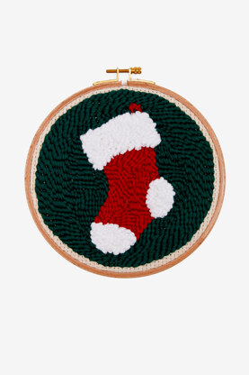 DMC Christmas Stocking Punch Needle Pattern - PAT1981_2