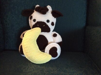 Baby Cow and Moon Crochet Pattern Softie