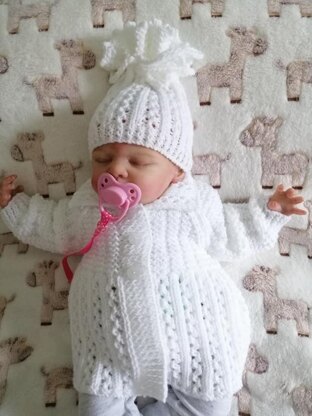 Nerys Newborn Coat & Hat 16 inch chest