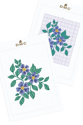 Blue Periwinkle in DMC - PAT0554 - Downloadable PDF