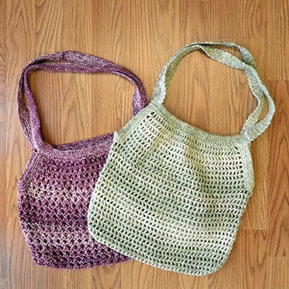 Knit and Crochet Market Bags in Fibra Natura Good Earth Adorn - 1188 - Downloadable PDF