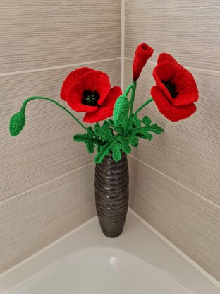 Crochet Poppy flowers