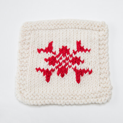 Winter Blanket KAL - Knitting Pattern for Christmas in Debbie Bliss Rialto DK
