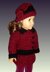 Knitting pattern that fits American Girl and 18 inch dolls. Faux Velvet Coat and Hat.