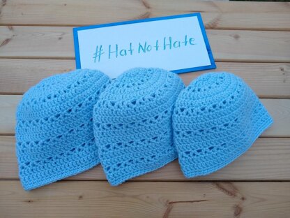 Blue Hats for Hat Not Hate - Sew Crafty Crochet