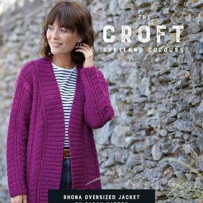 Rhona Oversized Jacket in West Yorkshire Spinners The Croft Shetland Colours - DBP0079 - Downloadable PDF