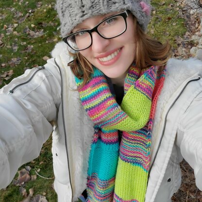Warmed Squared Knit Scarf