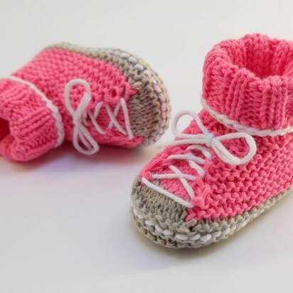 Strickanleitung - Baby Turnschuhe SNEAKERS - No.174