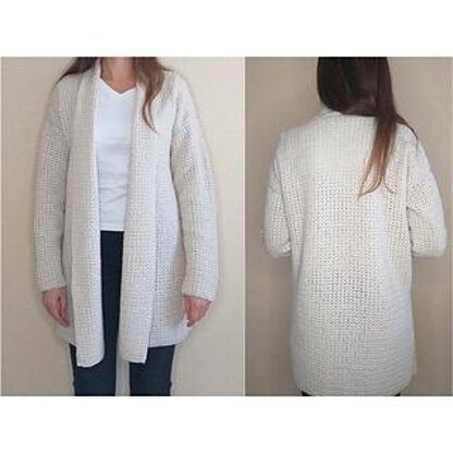 Crochet white cardigan pattern