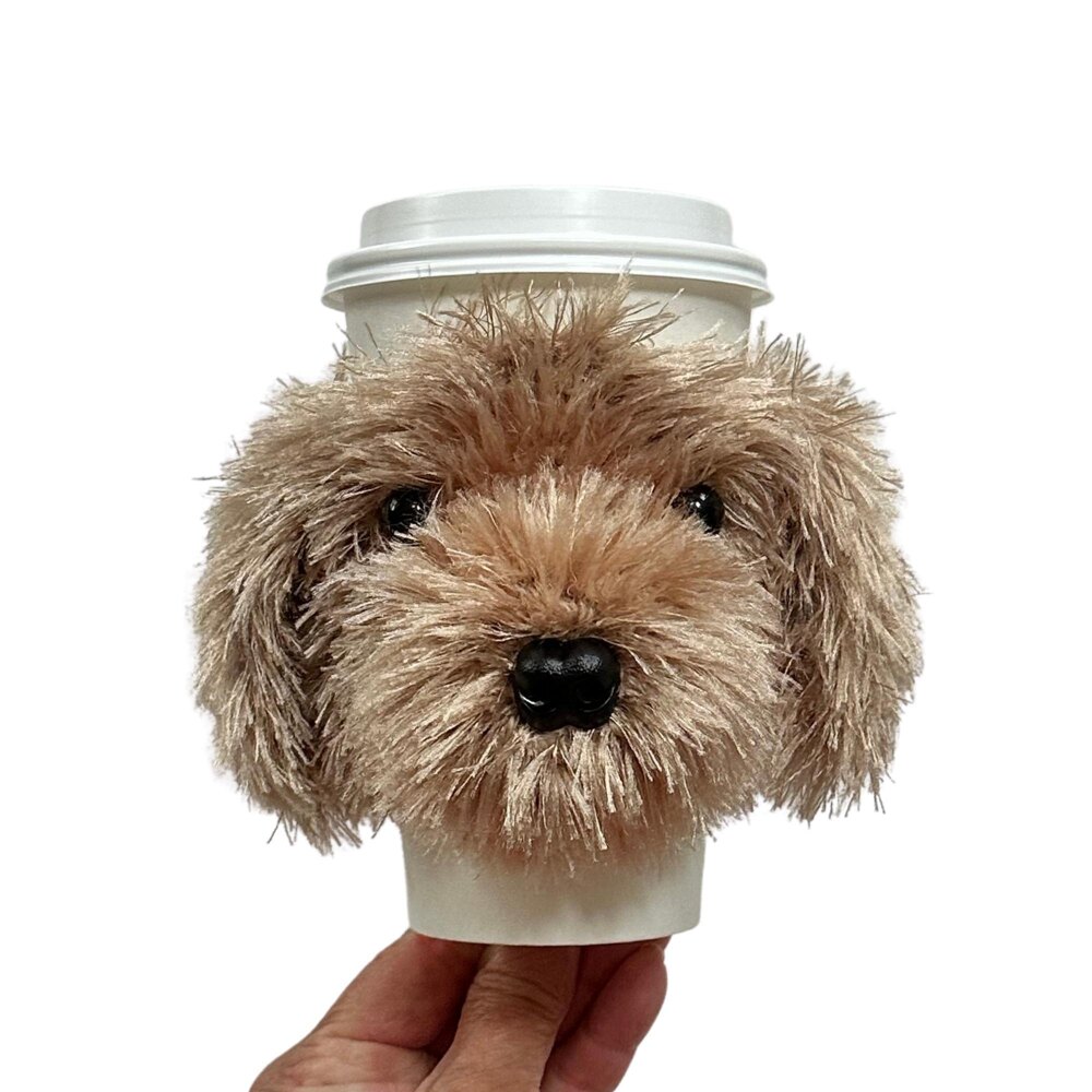 Cavapoo Cup Cozy Crochet pattern by Hooked by Angel