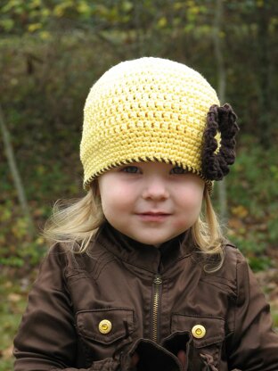 Sunshine Beanie with Flower