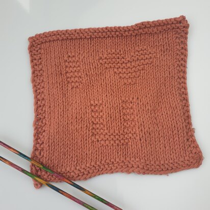I love you knitting square