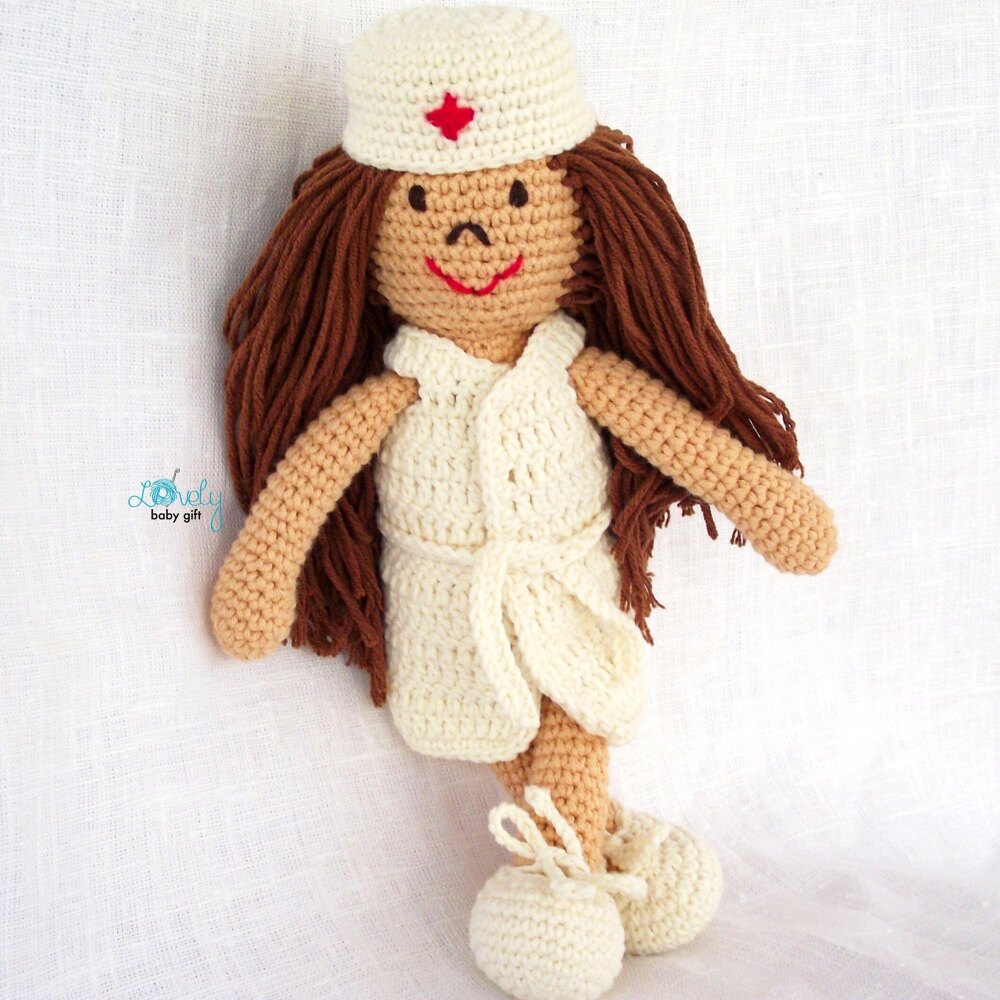 Crochet best sale nurse doll