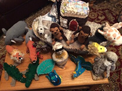 Noah’s Ark adapted with slow stitching