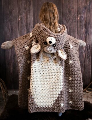 Crochet deer best sale head blanket pattern