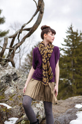 Piruna Scarf in Berroco Borealis and Cirrus - PDF339-8