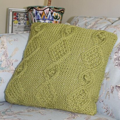 Green Cables Cushion Cover