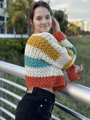 Crochet Coral Coast Cascade Sweater