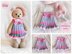 Teddy Bear and Doll Clothes: Dress and Bonnet