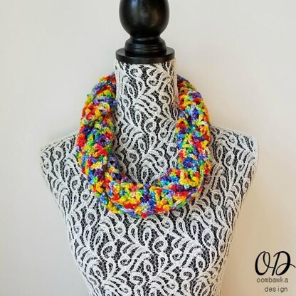 Rainbow Pebbles Infinity Scarf