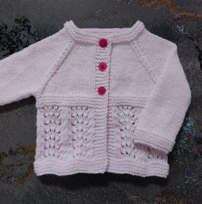 Wave of Light baby cardigan