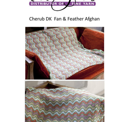 Fan & Feather Afghan in Cascade Cherub DK - DK110