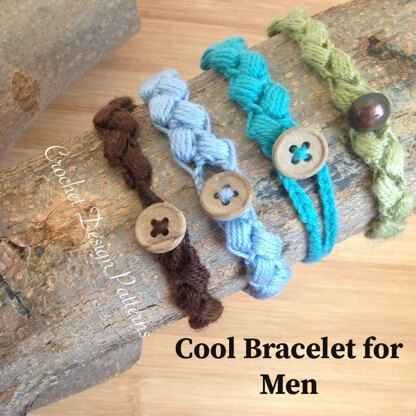 Bracelets for Men Crochet e-book of 3 Patterns