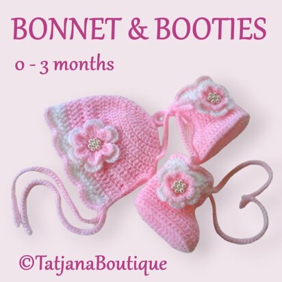 Baby Bonnet and Booties