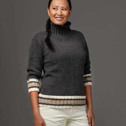 KE012 Newport -  Jumper Knitting Pattern for Women in Valley Yarns Brodie by Valley Yarns