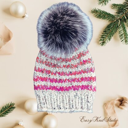 Beginner-Friendly Striped Hat