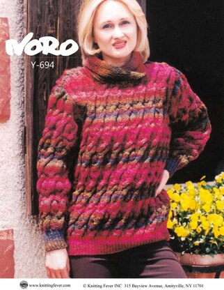 Cabled Sweater in Noro Kureyon - FDNR0023