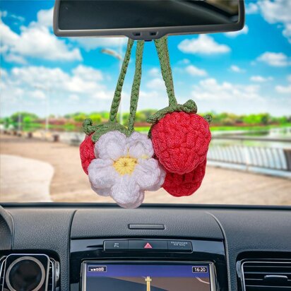 Raspberry Car Hanging Crochet