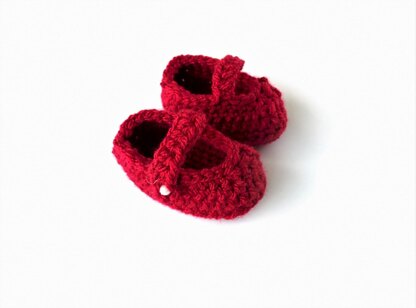 Mary Jane Baby Booties