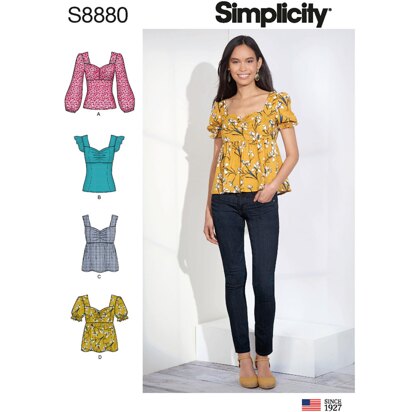 Simplicity S8880 Misses Tops - Sewing Pattern
