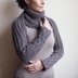 Knit look sleeve scarf