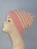 Stripe Topknot Slouch Hat