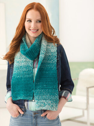 One Ball Crocheted Scarf in Lion Brand Scarfie - L50090P - Downloadable PDF