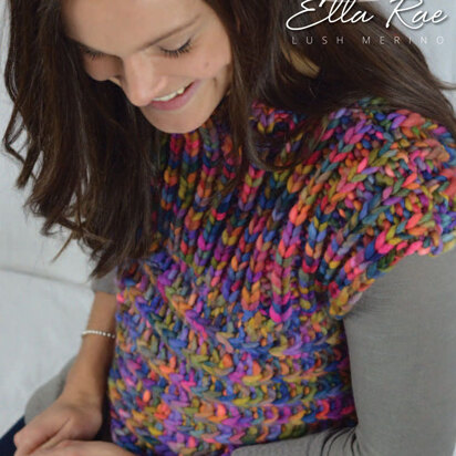 Lottie Ribbed Top in Ella Rae Lush Merino - ER24-02