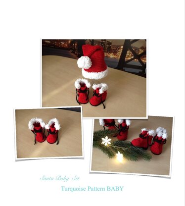 Santa Baby Boot & Hat Set N 334