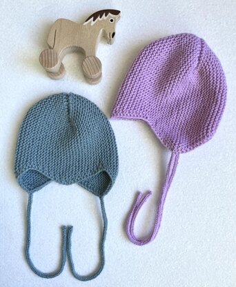 Pattern: knitted toddler hat, bonnet baby hat, easy pattern - digital pattern