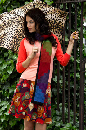 Paintbox Scarf in Lion Brand Vanna's Choice - L20619