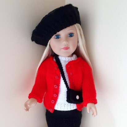 Black Beret for Doll