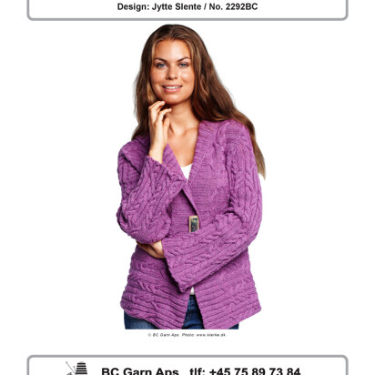 Upside Down Cable Jacket in BC Garn Semilla - 2292BC - Downloadable PDF