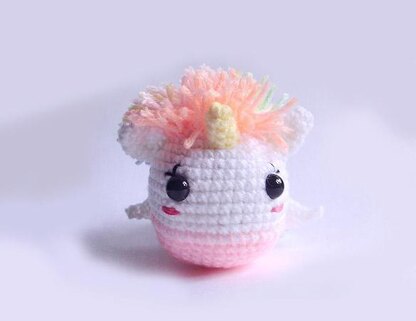 Winny Unicorn Crochet Pattern, Rainbow Unicorn, Bag Charm,