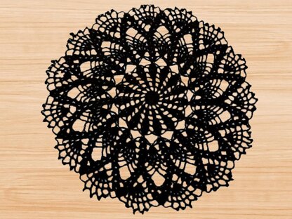 A crochet round doily