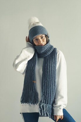 Set: Double Brim Hat & Brioche Scarf + Video